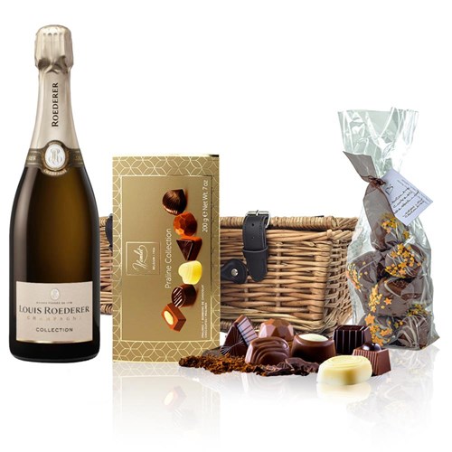 Louis Roederer Collection 244 Champagne 75cl And Chocolates Hamper